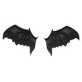 1 Pair Black Devil Bat Wing Hair Clips Halloween Gothic