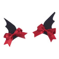 1 Pair Halloween Black Devil Wings Hair Clips Cosplay Gothic