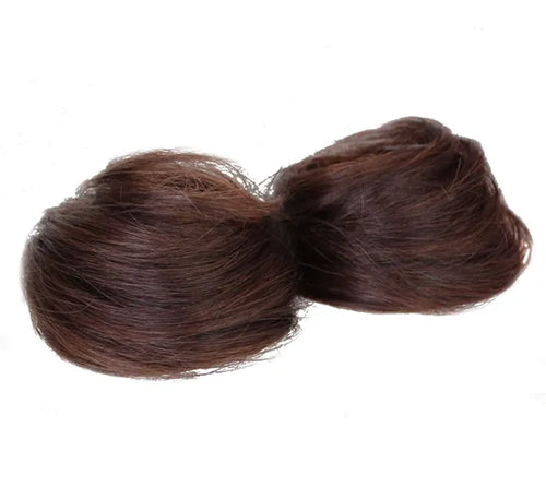 1 Pair Straight Hair Double Ponytail Hairpieces Brown