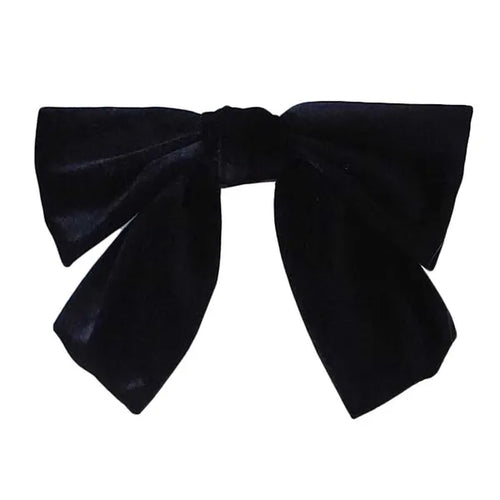 1 Piece Halloween Black Velvet Bowknot Hair Clip Cosplay