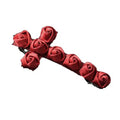 1 Piece Handmade Red Rose Cross Hair Clip Gothic Vampire