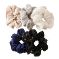 10 Pcs Chiffon Hair Scrunchies Stars Print