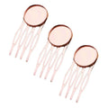10 Pcs Rose Gold 4 Teeth Side Comb Metal Hairpin