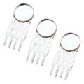 10 Pcs Silver Tone 4 Teeth Side Comb Metal Hairpin