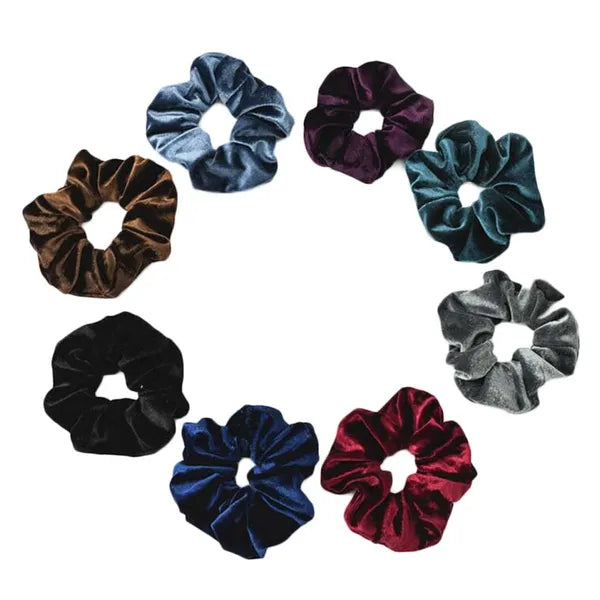 10 Pcs Winter Velvet Hair Scrunchies Colorful