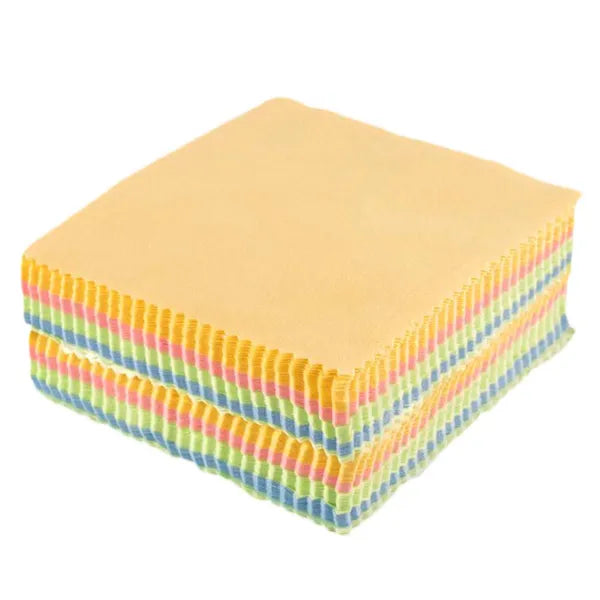 100 Pcs Assorted Colors Microfiber Glasses Cloth