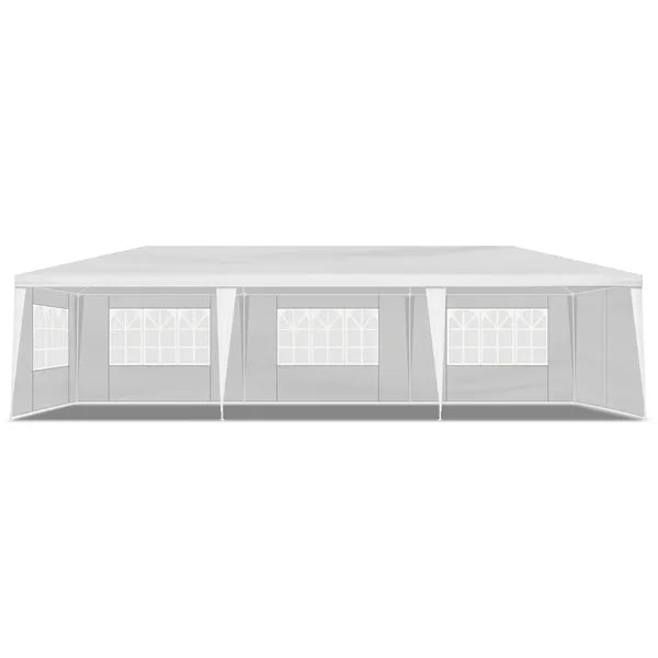 10'x30' Outdoor Party Tent with 8 Removable Sidewalls, Waterproof Canopy Patio Wedding Gazebo, White (self-pickup ONLY)