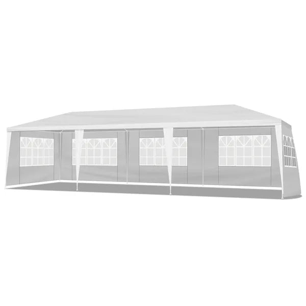 10'x30' Outdoor Party Tent with 8 Removable Sidewalls, Waterproof Canopy Patio Wedding Gazebo, White (self-pickup ONLY)