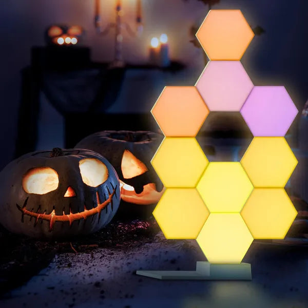 11Pack WiFi Smart LED Light Kit DIY Night Lamp Voice Control 16 Million Color Compatible with Alexa Google Home