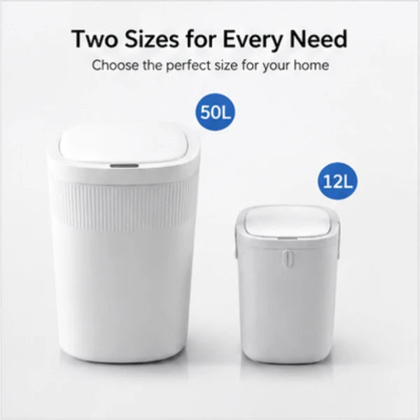12L-50L Automatic Touchless Sensor Trash Can Combo Set, Waterproof Smart Motion Sensor Garbage Bin, Quiet Close Odor Control Waste Container for Kitchen Bathroom Office Bedroom Home Use