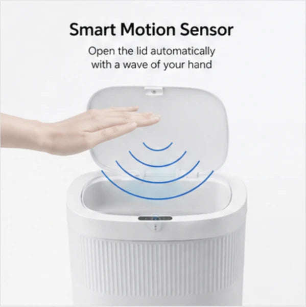 12L-50L Automatic Touchless Sensor Trash Can Combo Set, Waterproof Smart Motion Sensor Garbage Bin, Quiet Close Odor Control Waste Container for Kitchen Bathroom Office Bedroom Home Use