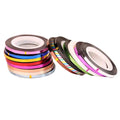 15 Rolls 3mm Random Color Striping Tape Line Nail Art