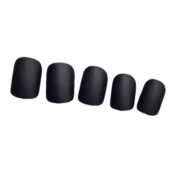 2 Box Modern Style Matte Black Short False Nails