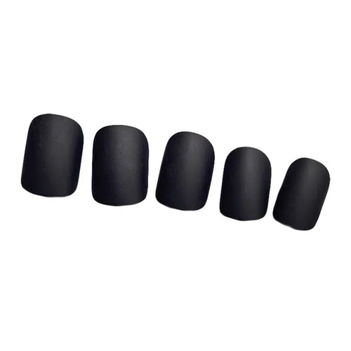 2 Box Modern Style Matte Black Short False Nails