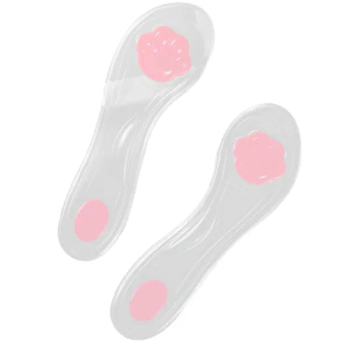 2 Pairs Ladies Silica Gel Shoe Insoles Cute Paw