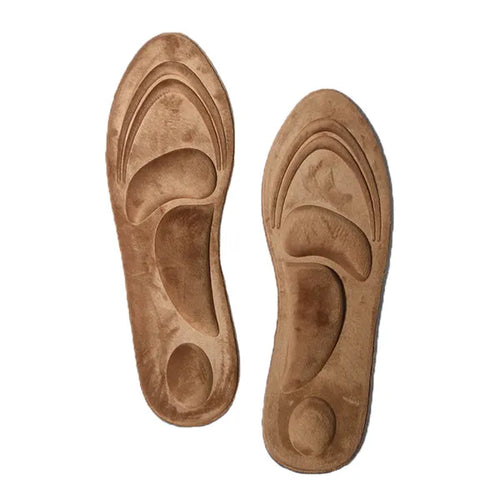 2 Pairs Replacement Shoe Insoles Plush Men Winter Brown