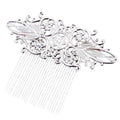 2 Pcs Retro 13 Teeth Hair Side Comb Bridal Silver