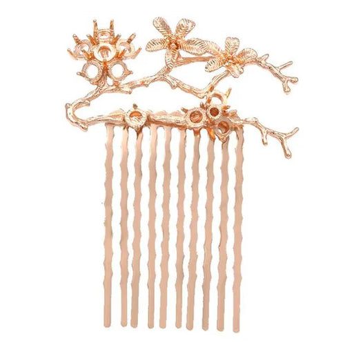 2 Pcs Retro Hair Combs Branch Bridal 2.2 Inches