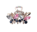 2 Pcs Rhinestone Hair Claw Clips Bling Butterfly 17