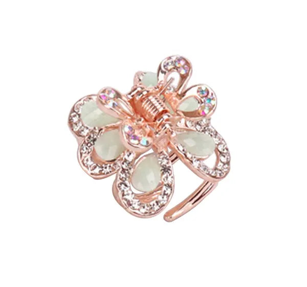 2 Pcs Rhinestone Hair Claw Clips Bling Butterfly 6