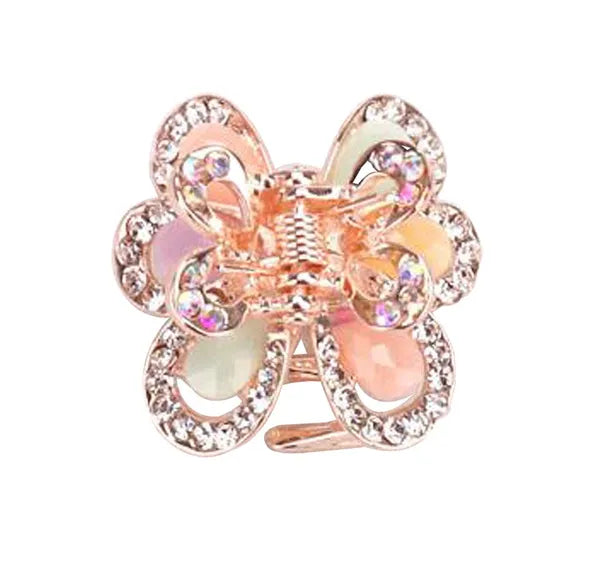 2 Pcs Rhinestone Hair Claw Clips Bling Butterfly 7