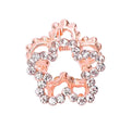 2 Pcs Rhinestone Hair Claw Clips Bling Flower 1