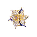2 Pcs Rhinestone Hair Claw Clips Bling Flower 13