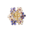 2 Pcs Rhinestone Hair Claw Clips Bling Flower 17