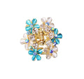 2 Pcs Rhinestone Hair Claw Clips Bling Flower 18