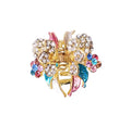 2 Pcs Rhinestone Hair Claw Clips Bling Flower 7