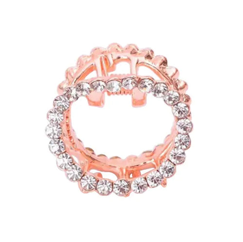 2 Pcs Rhinestone Hair Claw Clips Bling Metal Clamp F