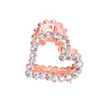 2 Pcs Rhinestone Hair Claw Clips Bling Heart 1