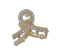 2 Pcs Rhinestone Hair Claw Clips Bling Metal Clamp J
