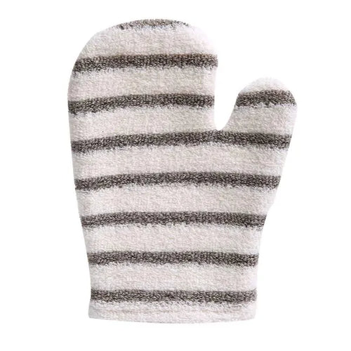2 Pieces Thicken Double Side Linen Bath Mitts