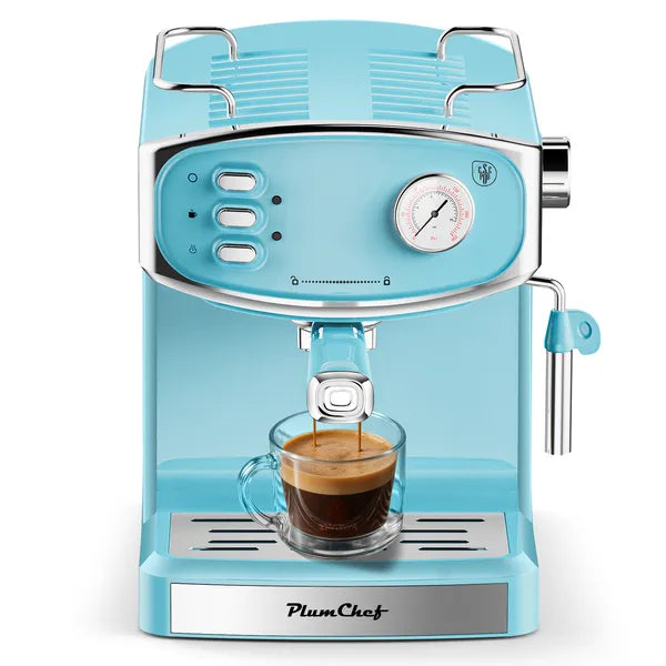 20 Bar Espresso Machine for home- Professional Compact Espresso Maker with Milk Frother Steam Wand, Pressure Gauge & 54oz Large Water Tank, Low Noise Fast Brewing for Cappuccino, Latte