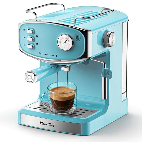 20 Bar Espresso Machine for home- Professional Compact Espresso Maker with Milk Frother Steam Wand, Pressure Gauge & 54oz Large Water Tank, Low Noise Fast Brewing for Cappuccino, Latte