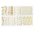 20 Sheets Gold Color Self-Adhesive Nail Stickers