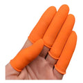 260 Pcs Disposable Finger Gloves Latex Rubber Orange