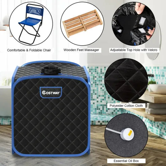 2L Portable Folding Steam Sauna Spa 2