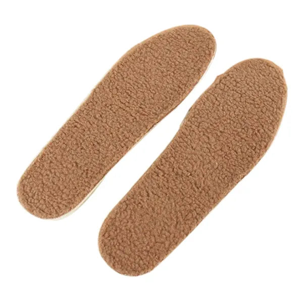 3 Pairs Winter Plush Replacement Shoe Insoles Men Brown