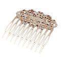 3 Pcs 10 Teeth Side Comb Flower Vine Cirrus KC Gold