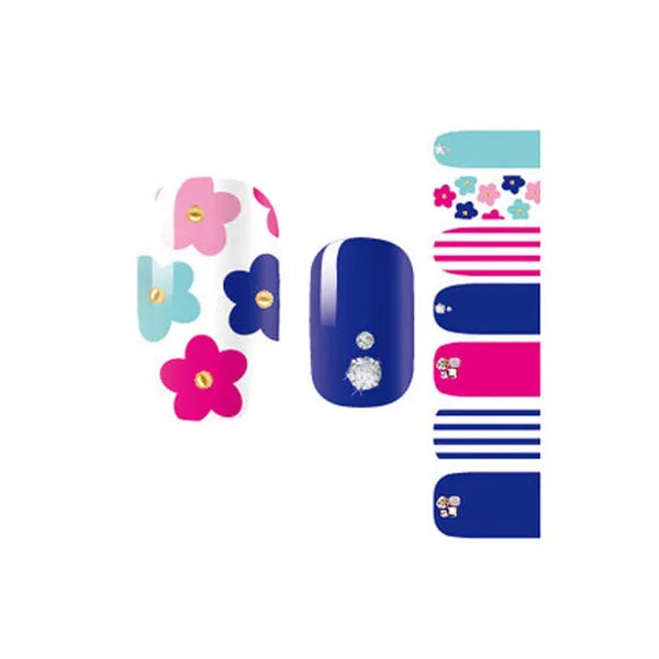 3 Sheet Colorful Nail Wraps Nail Decoration Stickers