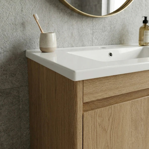 30Inch*18.5Inch Ceramic Bathroom Vanity Sink Top with Single Hole, Drop in Bathroom Vessel Sink Bowl Rectangle, Glossy White