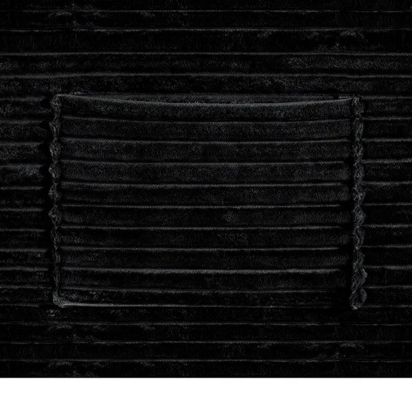 37.5-inch Right chaise longue with plush black velvet, cup holder, flexible matching, mainly for living room use.