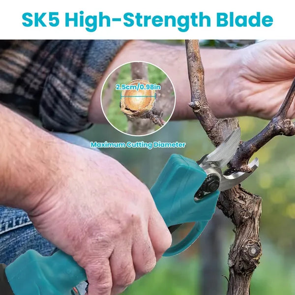 4 in 1 Cordless Pruning Shear and Electric Chainsaw With Max 5.5FT Extension Poles 4'/6' Pole Saw SK5 Blade Brushless Pruning Shear With 2Pcs 3.0Ah Batteries For Garden Yard