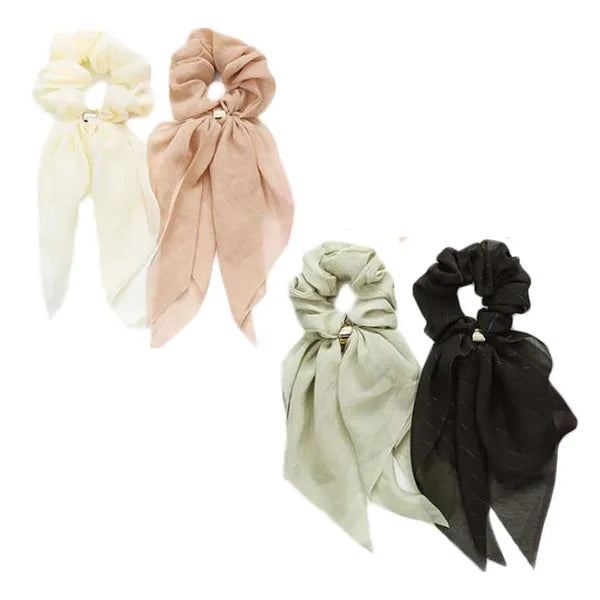 4 Pcs Multicolor Chiffon Lace Ribbon Hairband Tassel
