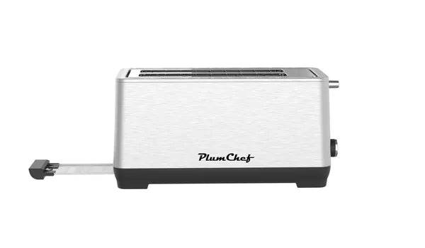 4-Slice Toaster, Extra Wide Long Slot Toaster, 6 Browning Settings, Bagel/Defrost/Reheat Functions, Removable Crumb Tray, Upgraded Stainless Steel, Silver