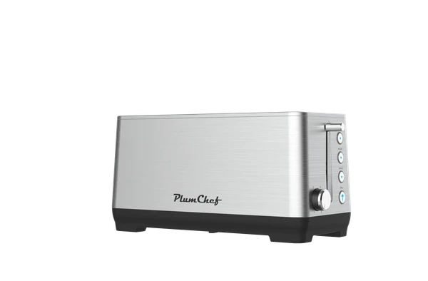 4-Slice Toaster, Extra Wide Long Slot Toaster, 6 Browning Settings, Bagel/Defrost/Reheat Functions, Removable Crumb Tray, Upgraded Stainless Steel, Silver