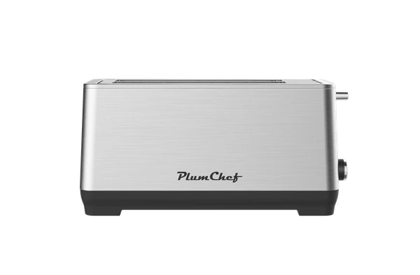 4-Slice Toaster, Extra Wide Long Slot Toaster, 6 Browning Settings, Bagel/Defrost/Reheat Functions, Removable Crumb Tray, Upgraded Stainless Steel, Silver