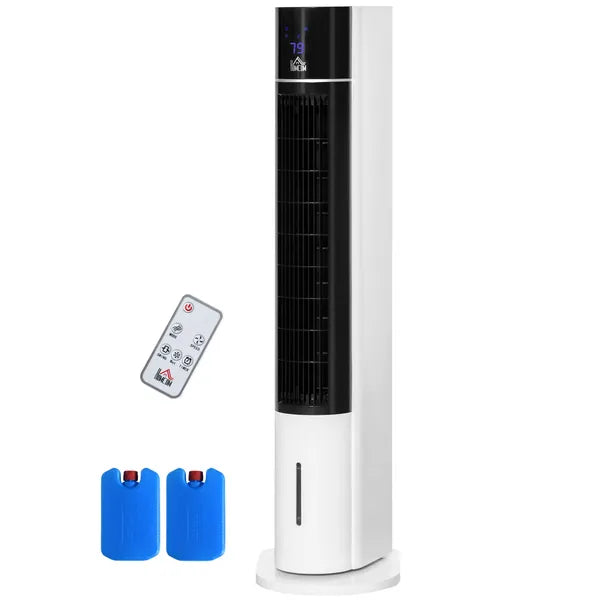 41" Portable Cooler Air Conditioner for Home Office, 3-In-1 Evaporative Ice Cooling, Timer, Tower Fan LED